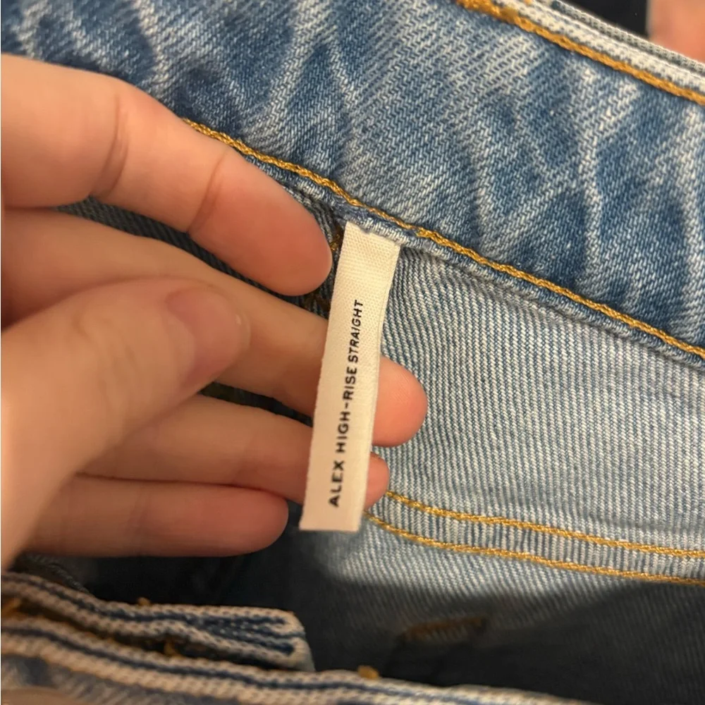 rag & bone Alex Light Blue Straight Leg Jeans Size 26 Worn 3 times - Picture 4 of 7